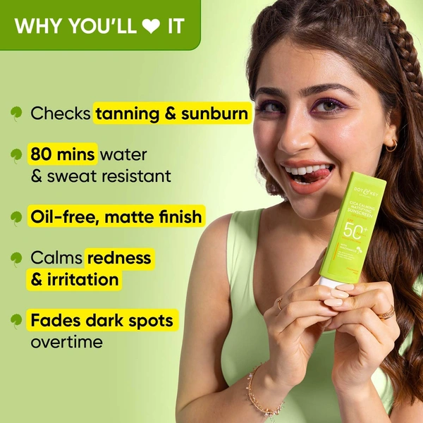 Dot & Key CICA Calming Mattifying Sunscreen SPF 50 PA++++ with Niacinamide | For Oily, Acne- Prone Skin | Oil Free Matte Finish | Light Gel Cream | Ultimate Protection for Sensitive Skin | Fragrance Free & Quick Absorbing | 50g