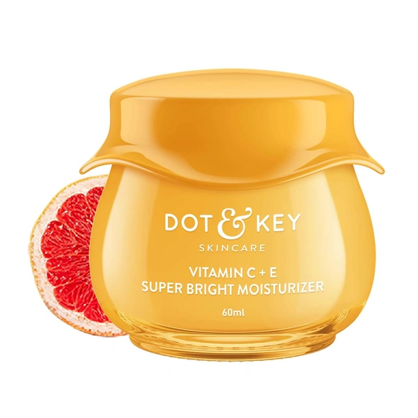 Dot & Key Vitamin C + E Sorbet Super Bright Moisturizer | for Radiant & Hydrated Skin | Smooths & Softens | Non Sticky & Quick - Absorbing | Oil Free & Lightweight | For All Skin Types | 60ml