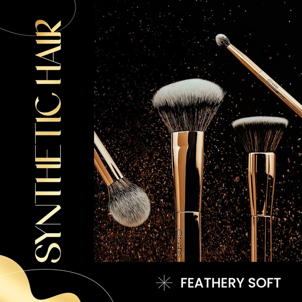 Mars Artists Arsenal 6-Piece Professional Makeup Brush Set | Eyeshadow | Foundation | Blush & Powder Brushes