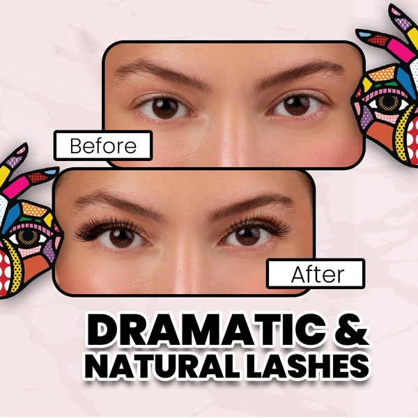 Mars Fabulash False Eyelashes 06 Drag Queen| Lightweight | Synthetic Lashes | Easy Fit |All Eye Shapes
