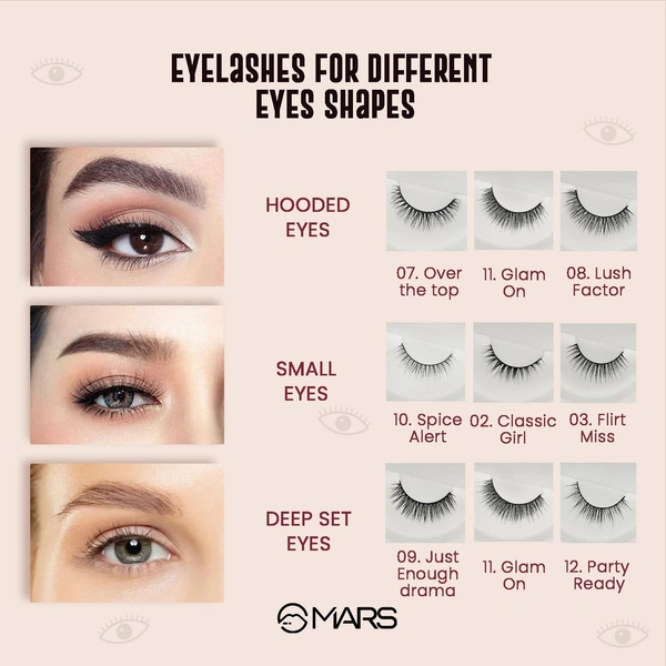 Mars Fabulash False Eyelashes 06 Drag Queen| Lightweight | Synthetic Lashes | Easy Fit |All Eye Shapes