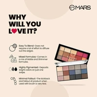 Mars Fantasy 15 Eyeshadow Palette 03 – 22.5g | Matte and Shimmer Shades | Vibrant & Blendable Shades | Long-Lasting Eye Makeup | Travel-Friendly Makeup Palette |Bold & Beautiful Eye Makeup | Multicolor