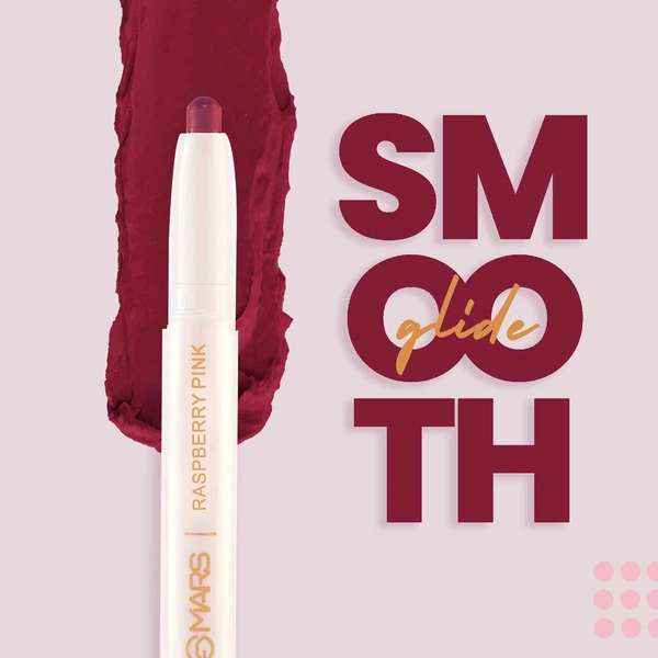 Mars Poppins Long-Lasting Lip Crayon 03-PLUM NIGHT (1.3g) | Matte Finish | Smudge-Proof & Kiss-Proof Lipstick for Women