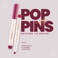 Mars Poppins Long-Lasting Lip Crayon 03-PLUM NIGHT (1.3g) | Matte Finish | Smudge-Proof & Kiss-Proof Lipstick for Women