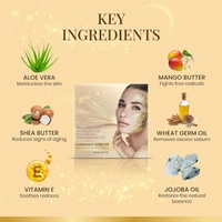 Ozone Illuminous Gold Facial Kit - 60g | 6-Step Organic Facial for Radiant, Luminous Skin | Reduce Dullness | Skin Brightening | For Natural Golden Glow | For All Skin Types