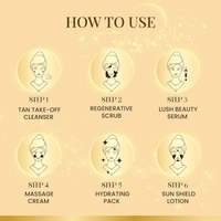Ozone Illuminous Gold Facial Kit - 60g | 6-Step Organic Facial for Radiant, Luminous Skin | Reduce Dullness | Skin Brightening | For Natural Golden Glow | For All Skin Types