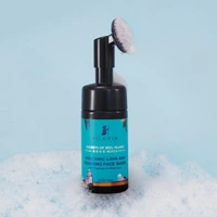 Pilgrim Foaming Face Wash Volcanic Lava Ash with Brush, 120ml | Deep Cleanses, Detoxifies, and Exfoliates for Clear, Healthy Skin.