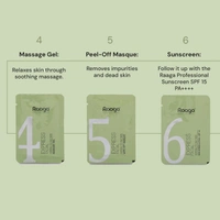 Raaga Professional Express Normal to Oily 6 Step Facial Kit- 35g | Rejuvenates and Revitalises Skin | Spa-like Experience At Home | Instant Glow | Skin Exfoliation | Normal To Oily Skin