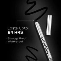 Renee Midnight Kohl Pencil Kajal | Bold, Smudge-Proof Eyes | 24 Hrs Long Stay | Waterproof | Vitamin E | Matte Finish | Intense Black Color | Rich Color Payoff 1.5 Gm