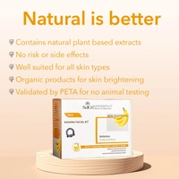 Sara Professional Sara 4-Step Banana Facial Kit (4x50g) | for Soft, Hydrated Skin | All in 1 (cleansing + scrub + cream + mask ) | Alcohol Free Formula | Smooth & Firm Skin | Suitable for All Skin Type