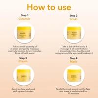 Sara Professional Sara 4-Step Banana Facial Kit (4x50g) | for Soft, Hydrated Skin | All in 1 (cleansing + scrub + cream + mask ) | Alcohol Free Formula | Smooth & Firm Skin | Suitable for All Skin Type