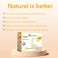 Sara Professional Sara Lemon 4-Step Fruit Facial Kit (4x50g) | for Brightening & Nourishing Skin | All in 1 (cleansing + scrub + cream + mask )|Detoxifying Face Pack | for Radiant Skin | Suitable for All Skin Types