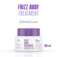 Schwarzkopf Professional Bonacure Frizz Away Treatment with Babassu Oil | for Coarse, Frizzy, Dry Hair | Makes hair soft & silky | Smooth & Control Frizz | 200ml