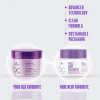 Schwarzkopf Professional Bonacure Frizz Away Treatment with Babassu Oil | for Coarse, Frizzy, Dry Hair | Makes hair soft & silky | Smooth & Control Frizz | 200ml