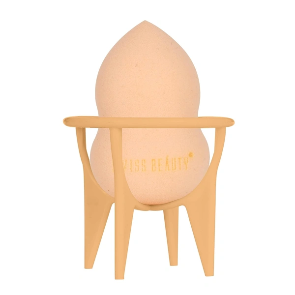 Swiss Beauty Makeup Blender  Shade - 01 | Makeup Buddy Beauty Blender | Blender for Flawless Application | High Definition Finish | Airbrushed finish sponge | Smooth, Streak-Free Finish | Wet and dry makeup tool | Shade - 01