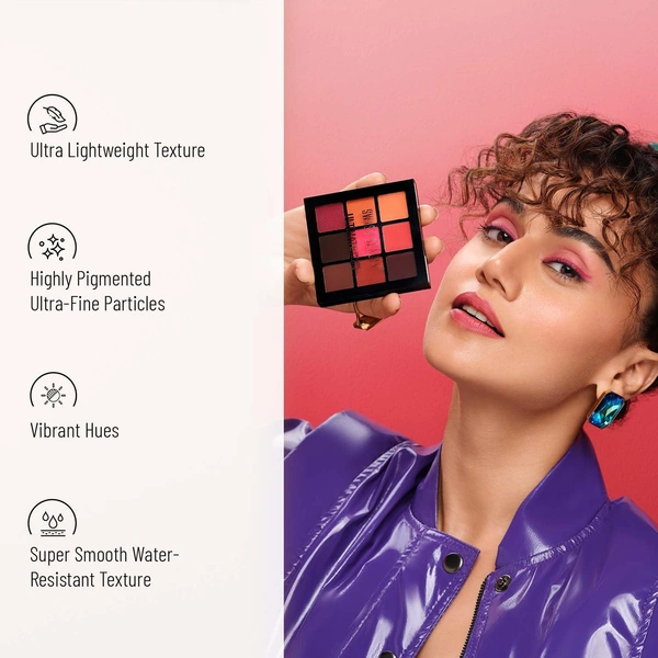Swiss Beauty Ultimate 9 Pigmented Colors Eyeshadow Palette | Bold & Versatile Shades | Vibrant & Blendable | Long Lasting | Shimmery And Metallic Finish - Multicolor-03, 6G
