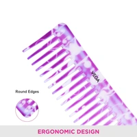 Vega VEGA Lilac Shampoo Hair Comb DC-1268 | Wide-Tooth Comb for Wet Hair | Effortless Detangling & Product Application | Ideal for All Hair Types & Scalp Care