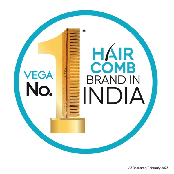Vega VEGA Veronica Medium Grooming Hair Comb DC-1299 | Gentle on Scalp, Tames Frizz, and Detangles with Ease | Versatile Comb for All Hair Types & Everyday Styling