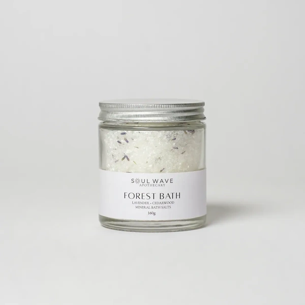 Forest Bathing Soaking Salts - Lavender + Cedar Wood | Relaxation in a Jar - 160  gms