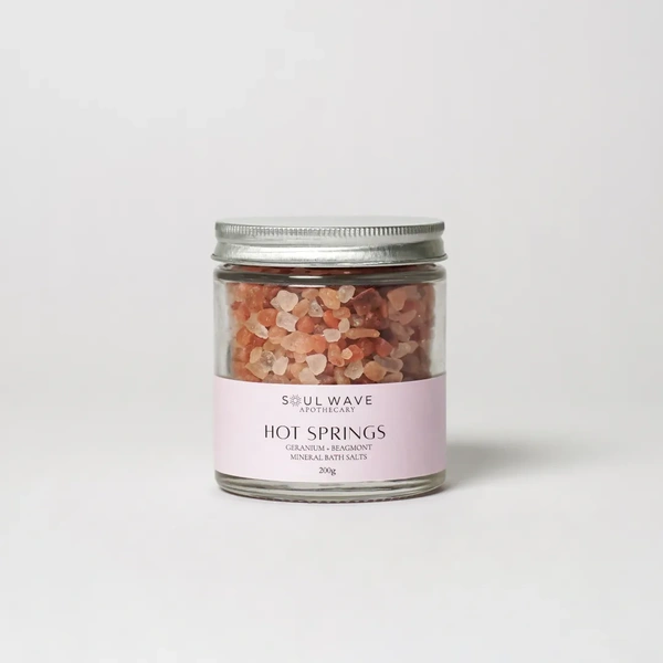 Hot Springs Soaking Salts - Geranium + Bergamot | Revitalize Your Senses - 200 gms