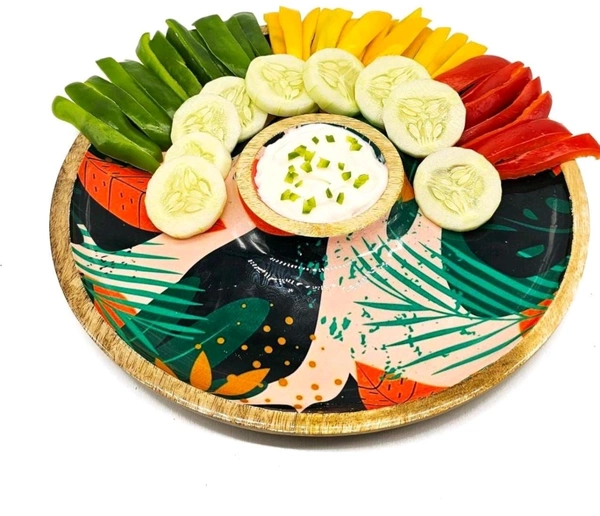 Su* Round Chip N Dip Platter - 10 "