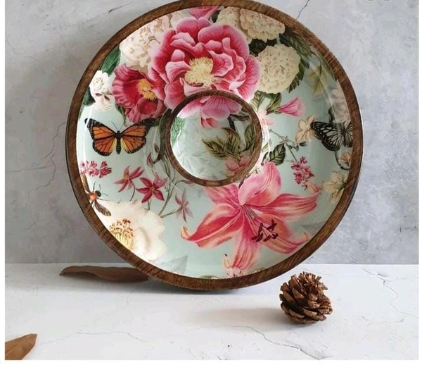Su* Round Chip N Dip Platter - 10 "