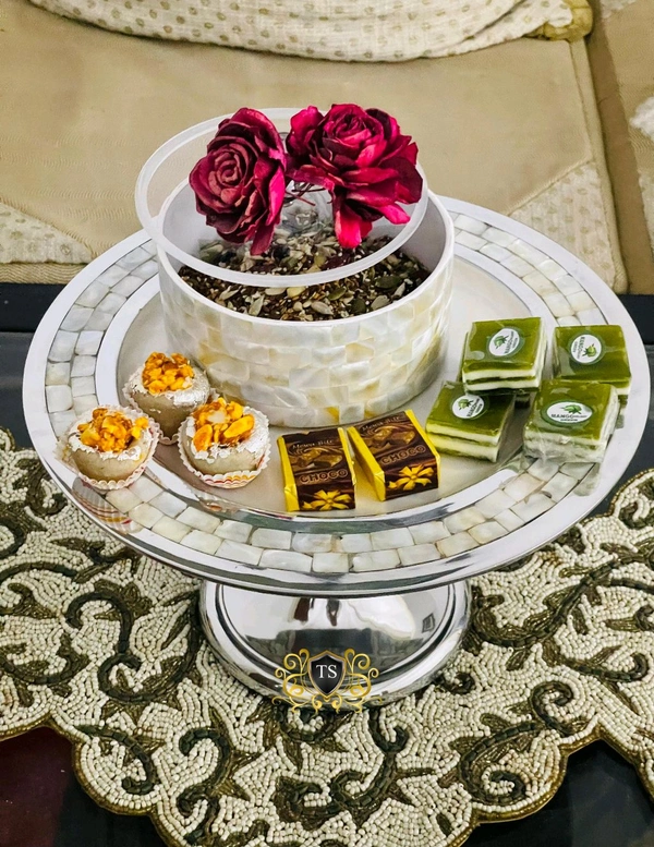 Mother Of Pearl Cake Stand