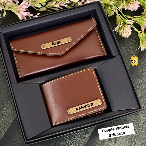 Customised Couple Wallet Gift Set