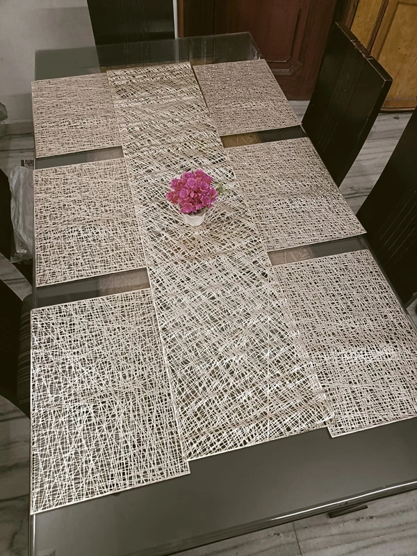Laser Cut Metallic Dining Table set - Runner-13*60