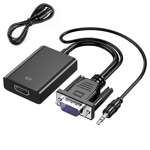 VGA to HDMI with audio (BIG BOX) ORANGE    