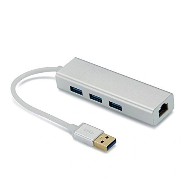 Usb hub 3 port with LAN (3.0) (metal) 