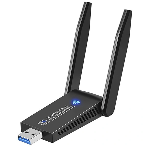 Dual Band Wifi (2.4G+5G) (1300M)+Bluetooth(with Antenna) Adapter