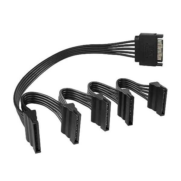 15 PIN sata male to 15 PIN sata female x 5 ports