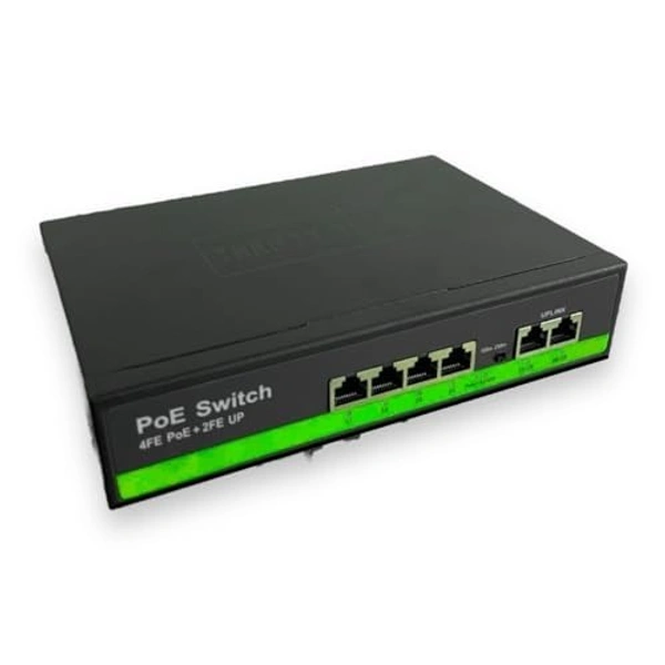 Poe Switch 4+2 (uplink) (10/100 mpbs).