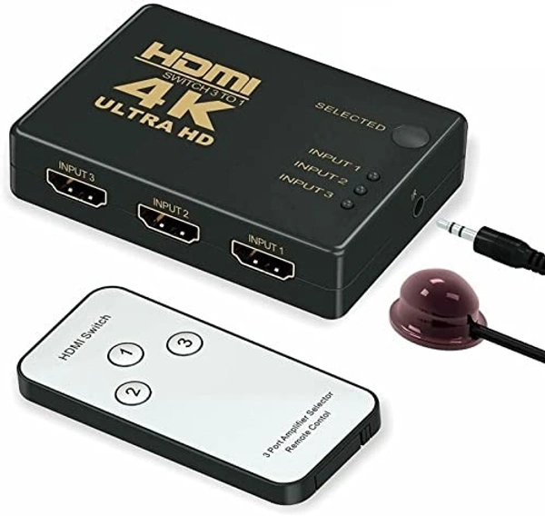 (Heavy model) 3Port HDMI Switch with Remote