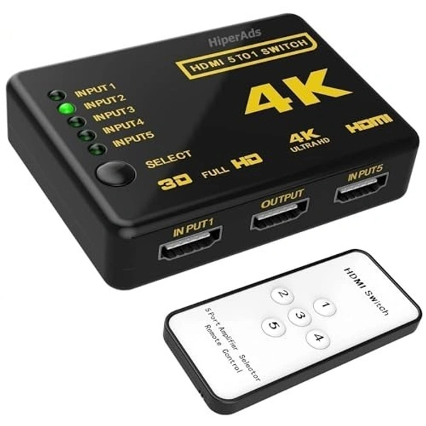 5 Port HDMI Switch with Remote