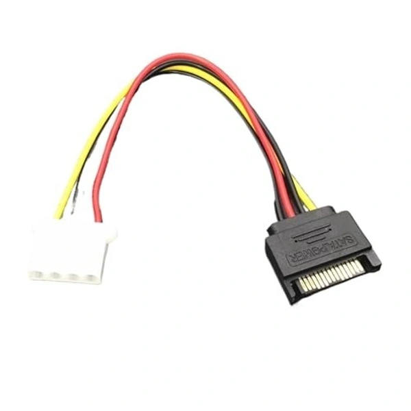 15 PIN sata Male to 4 PIN power female 