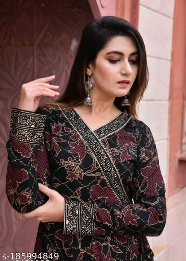 Jaipur Anarkali Suit - Black, L