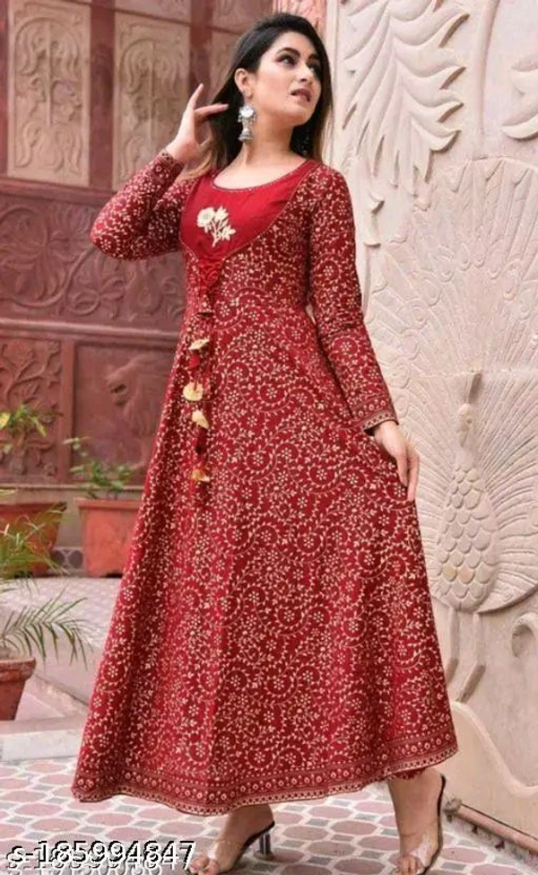 Jaipur Anarkali Suit - Xl, Red