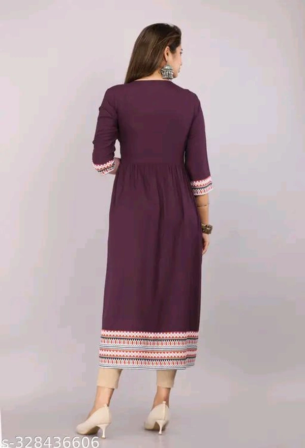 Embroidery Round Neck Kurti - L, Pigment Indigo