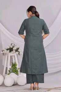 Green Cotton Ethnic Set  - Blue Stone, Xl