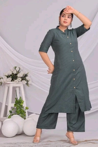 Green Cotton Ethnic Set  - Blue Stone, Xl