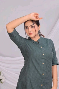 Green Cotton Ethnic Set  - Blue Stone, Xl