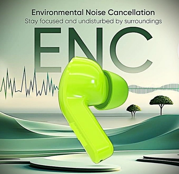 XUTOMISE Wireless Earbuds for Sports & Workout, Bluetooth 5.3 Headphones with Hi-Fi Sound, Noise Cancellation, 30H Battery, Waterproof, Fast Charging, Touch Control Earbuds (Green) - Green