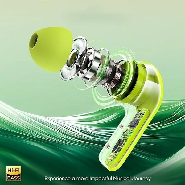 XUTOMISE Wireless Earbuds for Sports & Workout, Bluetooth 5.3 Headphones with Hi-Fi Sound, Noise Cancellation, 30H Battery, Waterproof, Fast Charging, Touch Control Earbuds (Green) - Green
