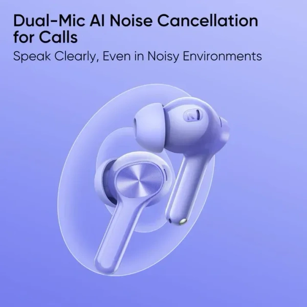 realme Buds T200 Lite Bluetooth in Ear Earbuds,4 Mic, AI ENC for Calls,48 Hours Total Playback with Fast Charging (Purple) - Chetwode Blue