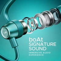 boat ear buds boAt Rockerz 255 Pro+, 60HRS Battery, Fast Charge, IPX7, Dual Pairing, Low Latency, Magnetic Earbuds, in Ear Bluetooth Neckband, Wireless with Mic Earphones (Teal Green)