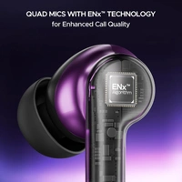 boat ear buds boAt Airdopes 141 Pro Buds, 13mm Drivers, Metallic Finish, 60HRS Battery, 4Mics ENx, Fast Charge, IPX5, v5.3 Bluetooth Earbuds, TWS Ear Buds Wireless Earphones with mic (Galactic Purple) - Purple