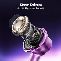 boat ear buds boAt Airdopes 141 Pro Buds, 13mm Drivers, Metallic Finish, 60HRS Battery, 4Mics ENx, Fast Charge, IPX5, v5.3 Bluetooth Earbuds, TWS Ear Buds Wireless Earphones with mic (Galactic Purple) - Purple