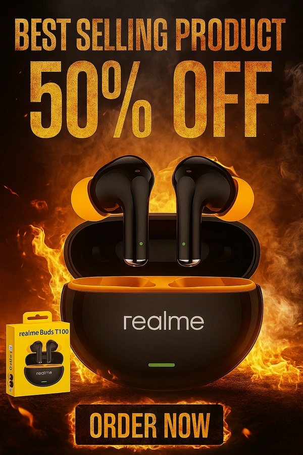 REALME T110 realme Buds T110 Bluetooth Truly Wireless in Ear Earbuds with mic, AI ENC for Calls, Google Fast Pair, 38 Hours Total Playback with Fast Charging and Low Latency Gaming Mode (Punk Black)